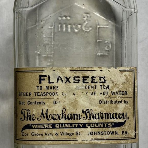 7 1/4” Antique Medicine Bottle￼￼ Moxham￼ Pharmacy...